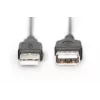 Digitus ASSMANN - USB-verlengkabel - USB (W) naar USB (W) - 1,8 m (USB/USB 2.0) - gegoten - zwart (AK-300200-018-S)