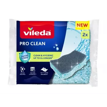 Viscose schuurspons met enzymen Vileda Pro Clean 2 st.
