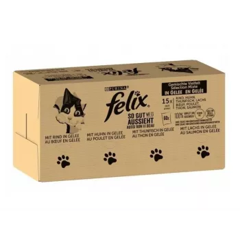 Purina Felix MIX natvoer voor katten, 120 x 85 g