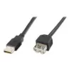 Digitus ASSMANN - USB-verlengkabel - USB (W) naar USB (W) - 1,8 m (USB/USB 2.0) - gegoten - zwart (AK-300200-018-S)