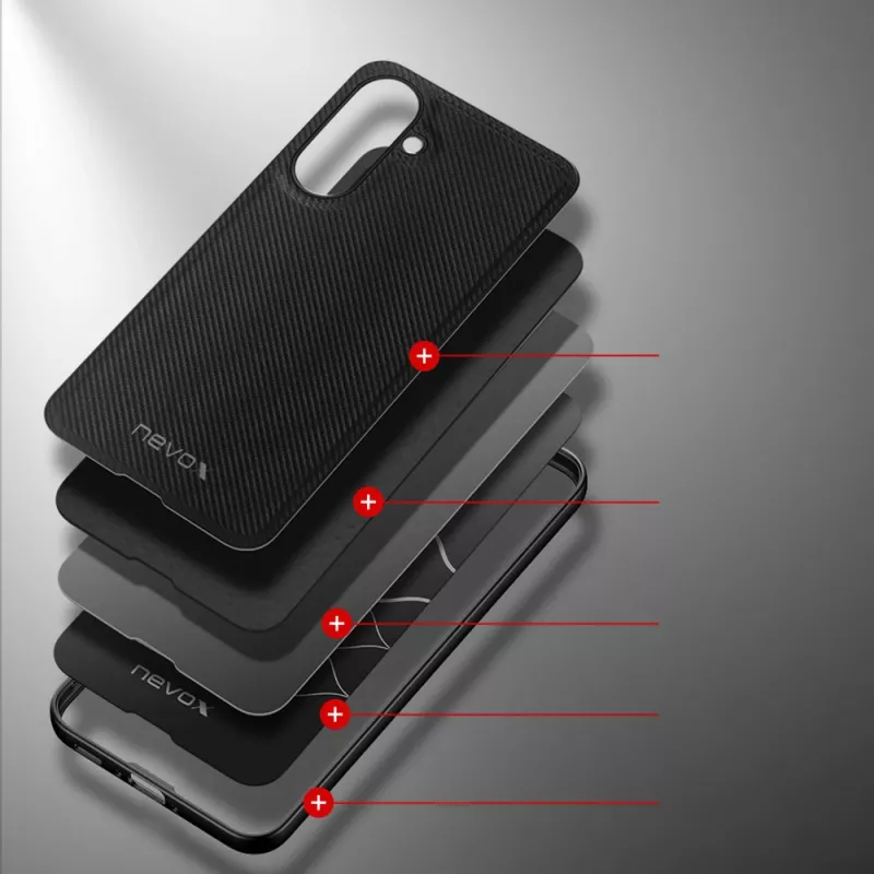 StyleShell NYLO, telefoonhoesje zwart, Samsung Galaxy A36 5G