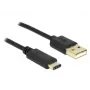 USB-kabel DeLOCK 2m USB2.0-A/USB2.0-C zwart