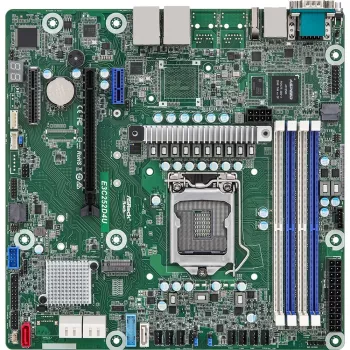 Moederbord ASRock E3C252D4U Intel C252 micro ATX LGA 1200, 4x DDR4 DIMM, max 32 GB, M.2, SATA, RAID5, Intel I210