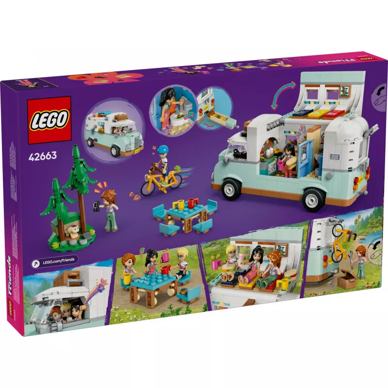 LEGO Motor Home set 42663 — LEGO Friends camper, 778 onderdelen, 3 minipoppen, vanaf 7 jaar