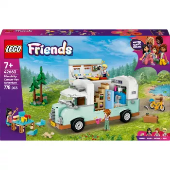 LEGO Motor Home set 42663 — LEGO Friends camper, 778 onderdelen, 3 minipoppen, vanaf 7 jaar