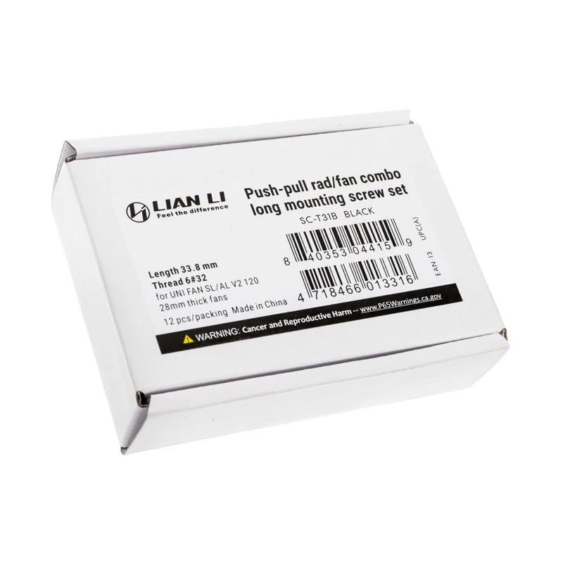 Schroeven Lian Li SC-T31B — set met 12 montageschroeven voor pc-componenten