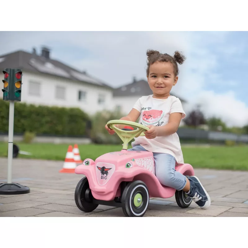 Bobby-Car-Classic Flower, loopauto roze/lichtgroen