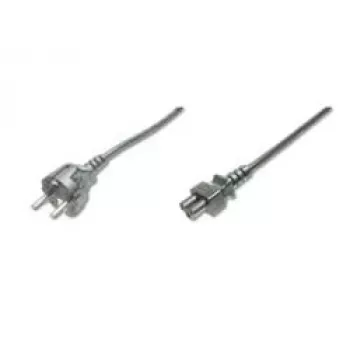 Assmann stroomkabel, Schuko - C5, stekker/bus, 1,8m, H05VV-F3G 0,75 mm², zwart (AK-440103-018-S)