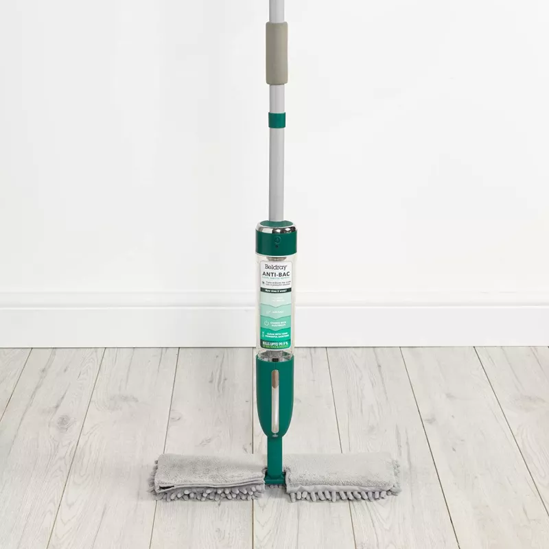 Beldray BEL01121-VDEEU7 antibacteriële spraymop, 400 ml navulbare cartridge, groen