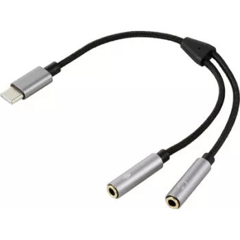 Renkforce USB 2.0 computer Y-kabel [1x USB-C stekker - 2x bus] naar - kabel - digitaal/data