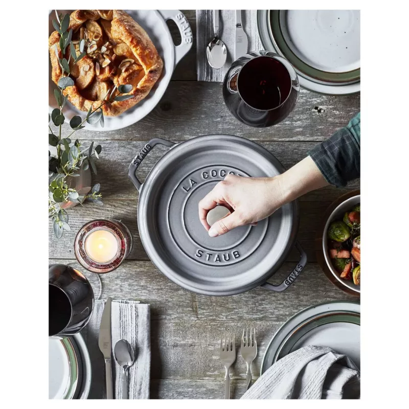 Staub Cocotte 3,8 L ronde gietijzeren ovenschaal