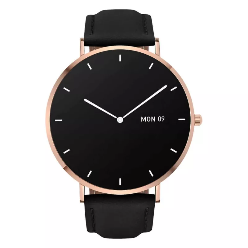 Leren smartwatch Garett Verona goud-zwart
