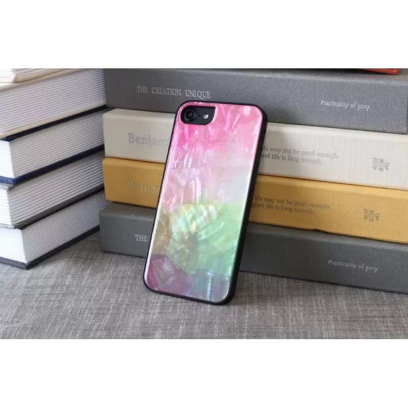iKins hoesje voor Apple iPhone 8/7 met waterbloemdesign, zwart