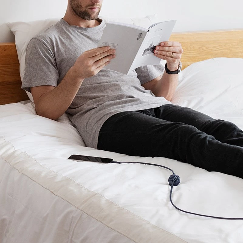 USB-C-naar-Lightning-kabel Native Union Night kabel 3 m – zwart/grijs, 3 m lengte