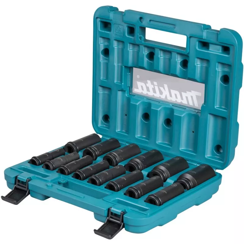 Makita E-16586 slagschroevendraaier-dopsleutel dopsleutelset zwart, groen