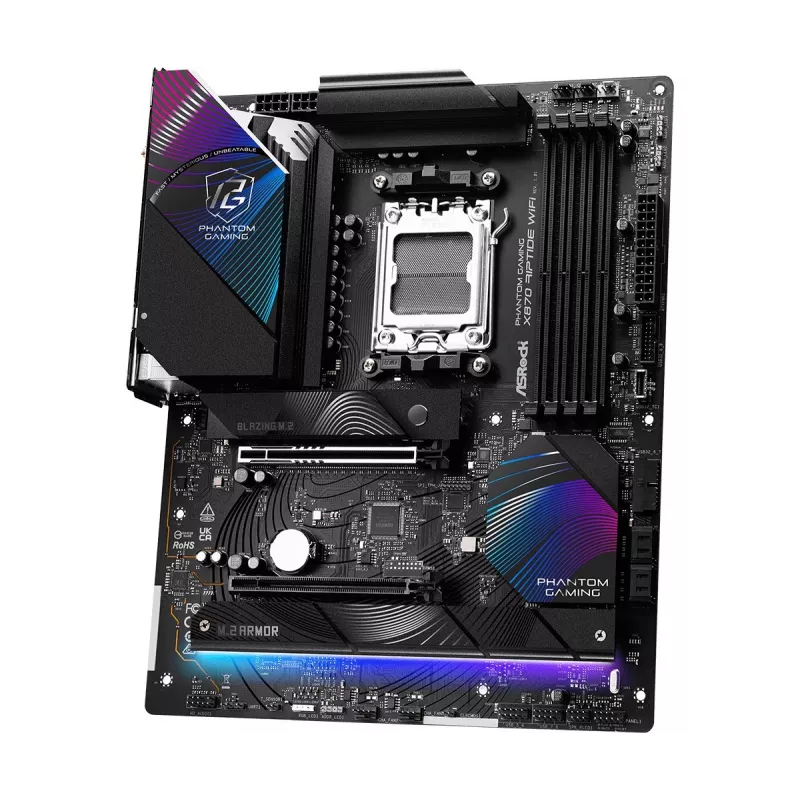 Moederbord ASRock X870 Riptide WiFi — ATX, AMD X870, Socket AM5, DDR5, 4 DIMM, 256 GB, Wi-Fi 7, 2,5GbE
