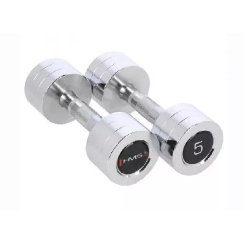 HMS Fitness CHD05 halters met vast gewicht 5 kg 2 stuks