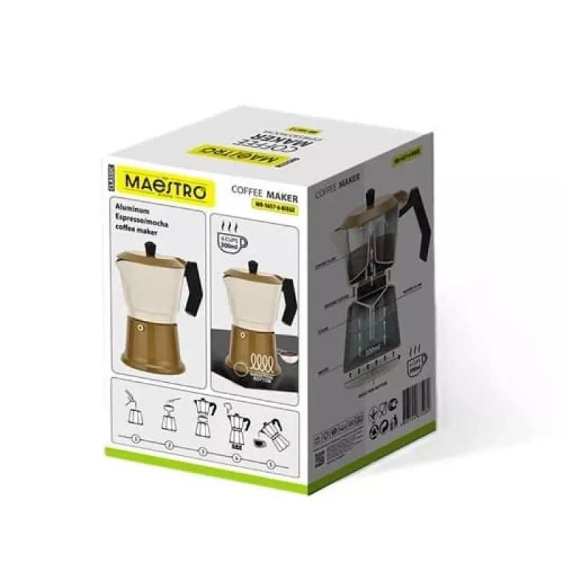 Espressomaker Maestro MR-1657-6-BEIGE aluminium 6 kops