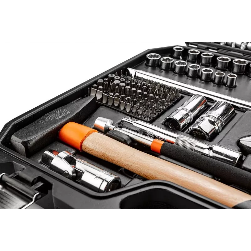 NEO tools 08-945 dopsleutelset 1/4 1/2 inch veelzijdig duurzaam