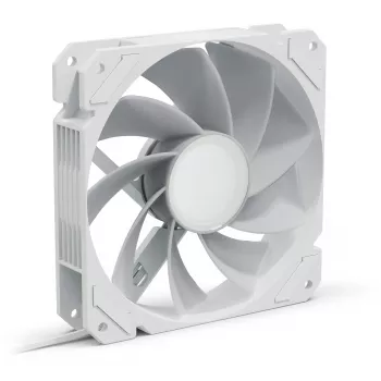 Behuizingsventilator Sharkoon SHARK Mirror RGB PWM REVERSE 120 mm wit, 500–1500 tpm, 99,52 m³/h, FDB