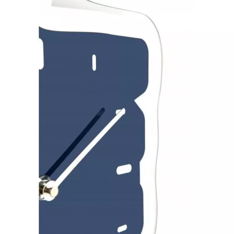 NeXtime wandklok 3072bl Thumbs up, 40,5x41,5 cm, wand, blauw/zilver