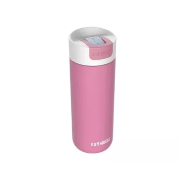 Thermobeker Kambukka 500 ml roestvrij staal BE0111-02028, vacuümgeïsoleerd, lekvrij, Snapclean-deksel, roze