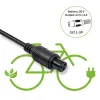 E-bike-oplader QOLTEC 36V–42V 2A met GX12 3-pins stekker