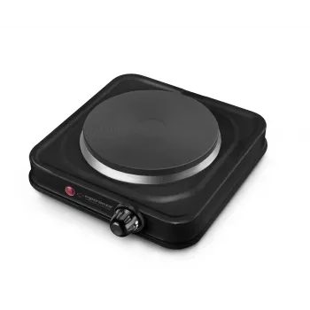 Gesloten kookplaat ESPERANZA ST. HELENS 1 zone, draaiknop, 1×1000 W, 15,5 cm, tafelmodel, zwart