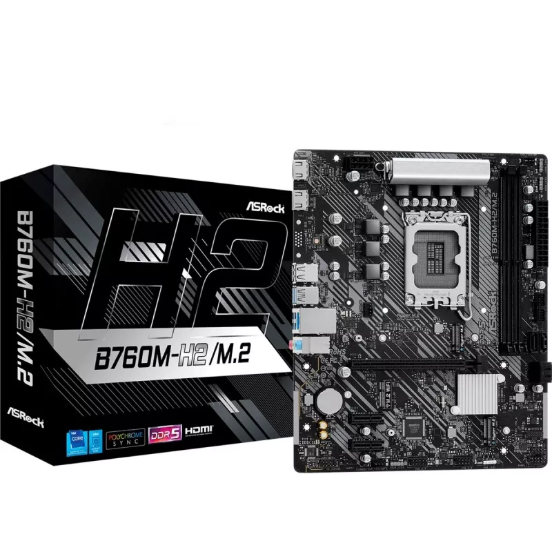 ASRock B760M-H2/M.2 DDR5 LGA1700 Micro-ATX moederbord