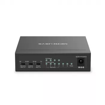 Mercusys 6-poorts 10/100Mbps desktop-switch met 4-poorts PoE+