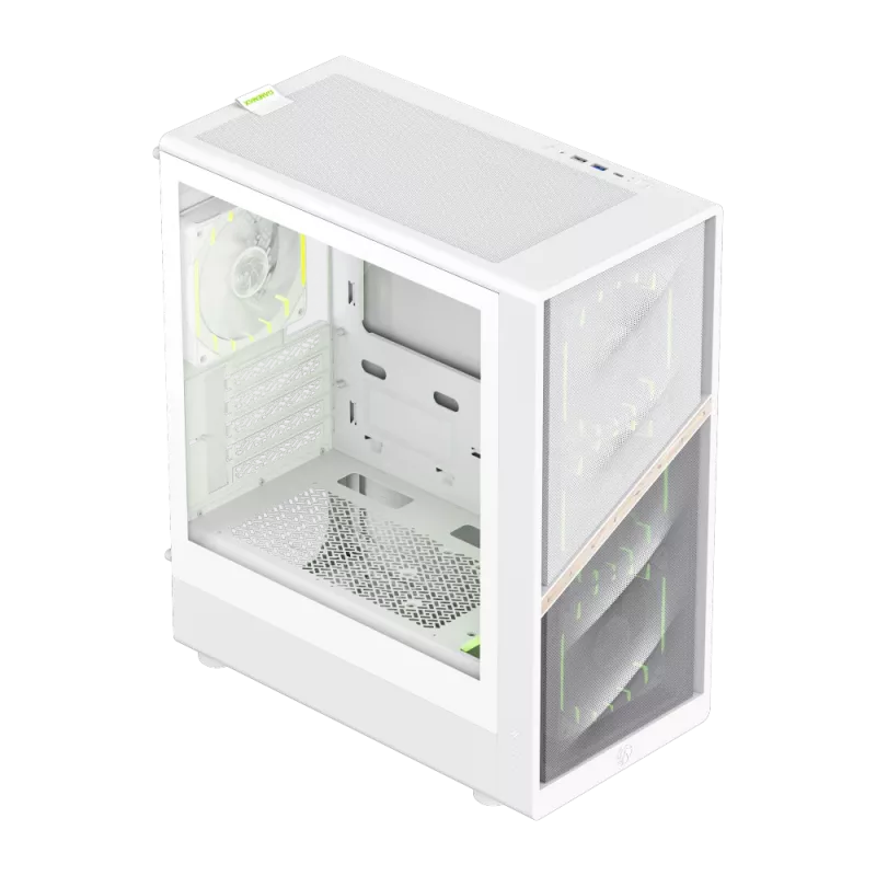 Gamemax behuizing | AERIS 330 MW | wit | mini-tower | voeding niet inbegrepen