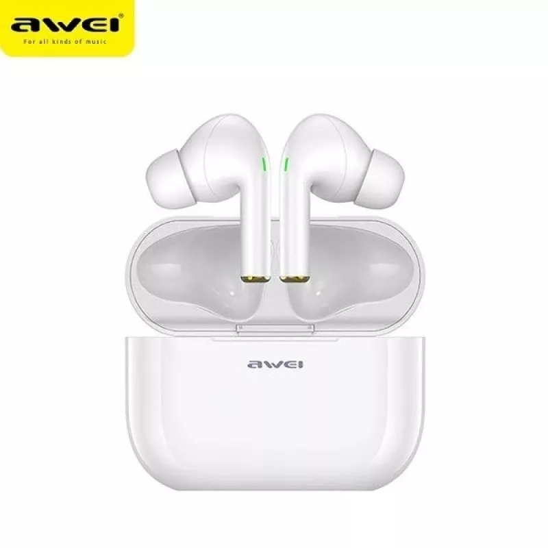 Bluetooth-hoofdtelefoon Awei T29 TWS wit