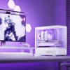 Jonsbo D200 witte mATX mid-tower-behuizing met gehard glas en mini temp-display