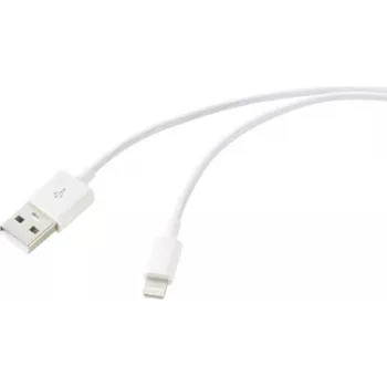 Renkforce USB-kabel USB 2.0 USB-A-stekker, Apple Lightning-stekker 1,00 m wit RF-6857548 (RF-6857548)