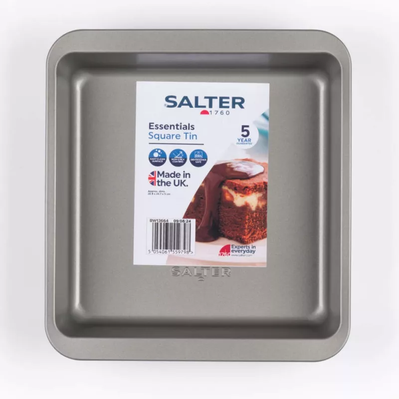 Bakvorm Salter BW13664 26 cm vierkant antiaanbaklaag