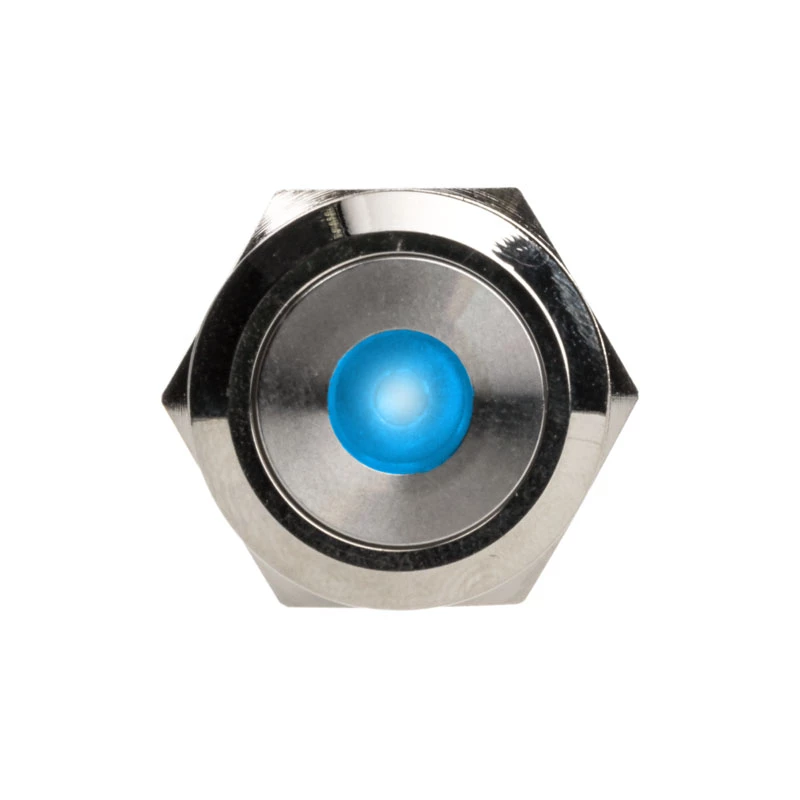 Drukknop DimasTech Vandalismustaster 22mm Silverline Dot RGB PD215, 22 mm