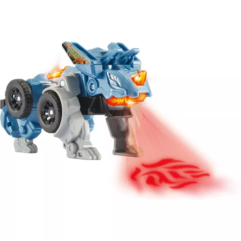 Switch & Go Dinos - Fire-Mini-Triceratops, speelfiguur