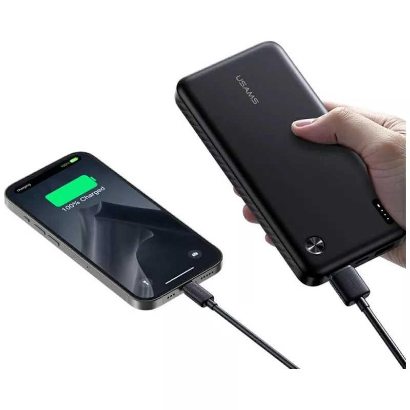 Powerbank usams PB83 10000mAh PD 2×USB-A USB-C wit
