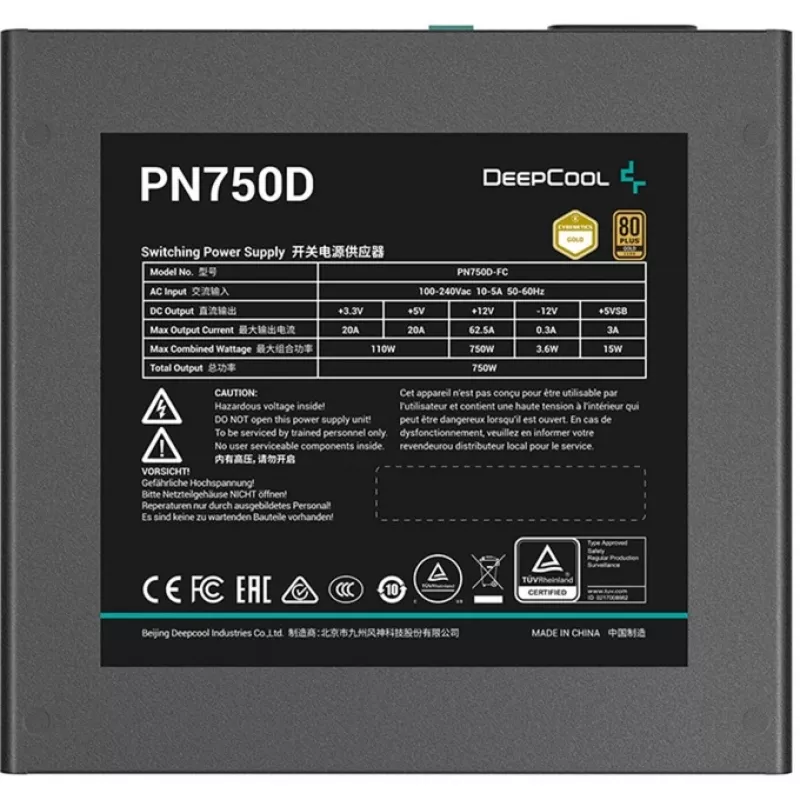 Voeding Deepcool PN750D 750W Gold ATX
