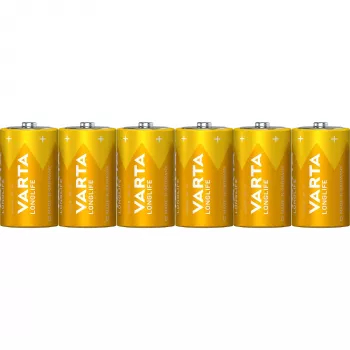 Eenmalige batterij Varta Longlife Extra D 6x