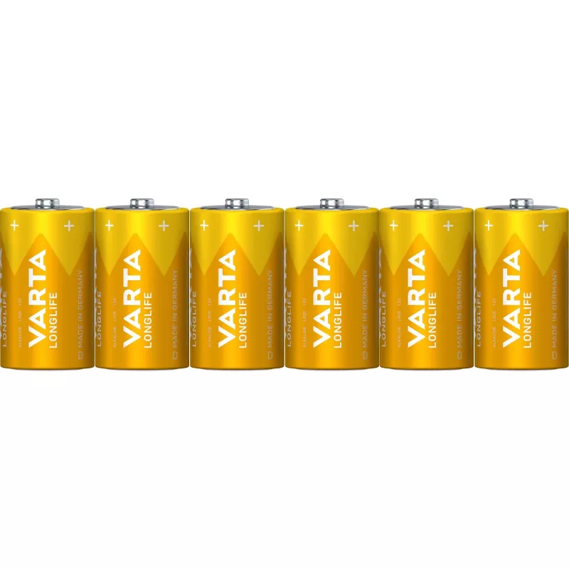 Eenmalige batterij Varta Longlife Extra D 6x