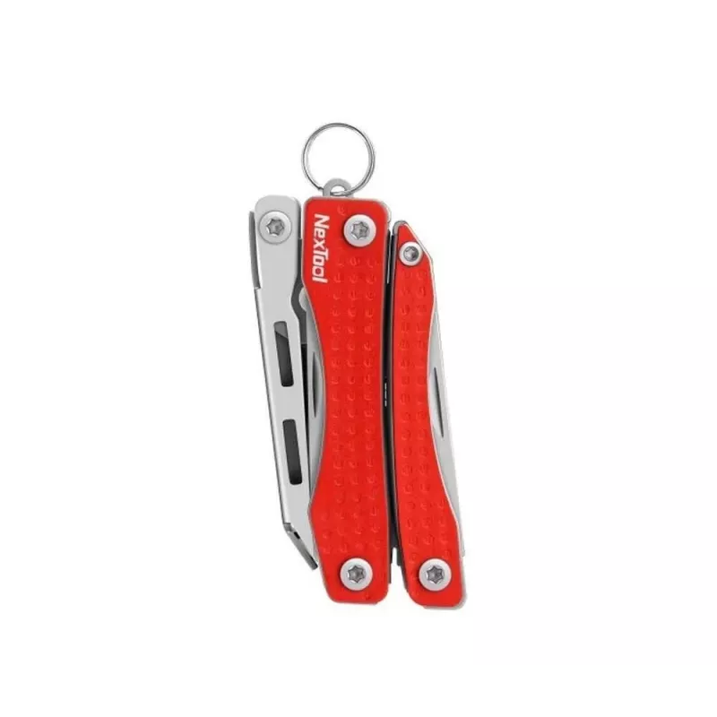 Multitool Nextool NE20051 10-in-1 compact, roestvrij staal, rood, 78 g, 6,2 cm ingeklapt