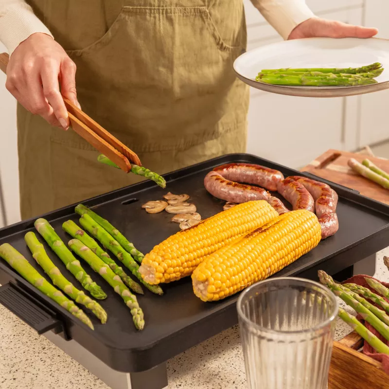 Tafelgrill Magnet 1800, elektrische grillplaat zwart/zilver, 1.800 watt
