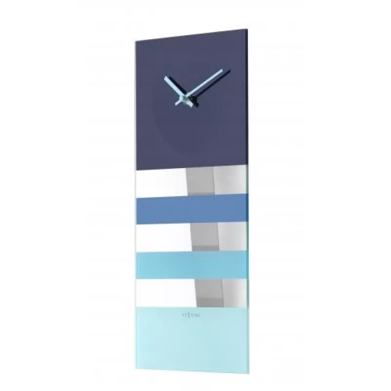 NeXtime klok 2855bl Bold Stripes, 38x19 cm, wand, blauw