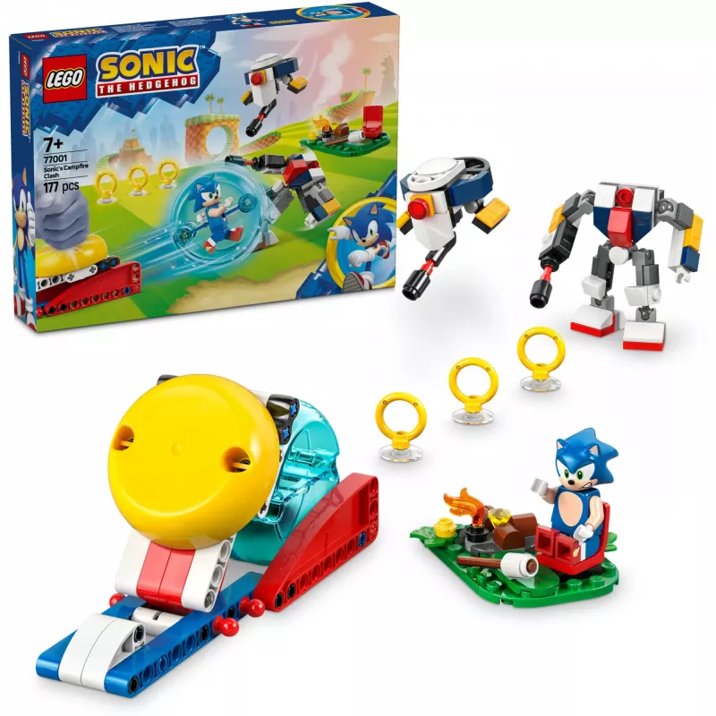 Constructiespeelgoed LEGO Sonic the Hedgehog 77001 Campfire Showdown speelset, 177 onderdelen, 1 minifiguur, leeftijd 7+