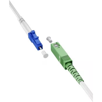 Goobay 59609 glasvezelkabel 2 m SC/APC LC/UPC FTTH OS2 wit (59609)