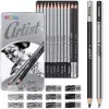 Colorino schetskunstset 80118PTR – 12-delige schetspotloden en accessoires