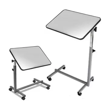Nachtkastje HERDEGEN EASY model 421000 – compact bijzettafel, in hoogte verstelbaar 70–105 cm, tafelblad 600×400 mm, kantelbaar 0–90°, 4 zwenkwielen met rem, maximale belasting 10 kg