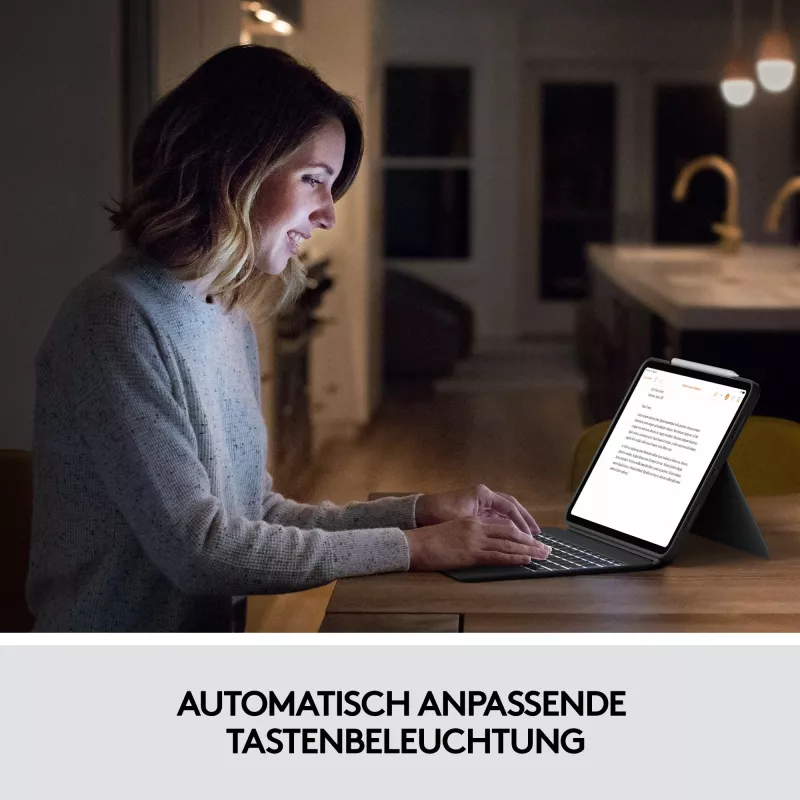 Case met toetsenbord Combo Touch US iPad Pro 11 1,2,3 Gen grijs