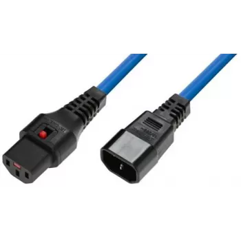 Microconnect MC-C13C14LOCK-1.5MB stroomkabel blauw 1,5 m C13-koppeling C14-koppeling